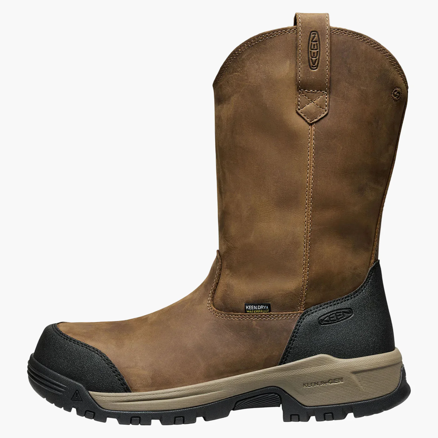 KEEN Utility® Evanston Men's 10-inch Carbon Fiber Toe Electrical Hazard Waterproof Pull-On Work Boot - Image 3