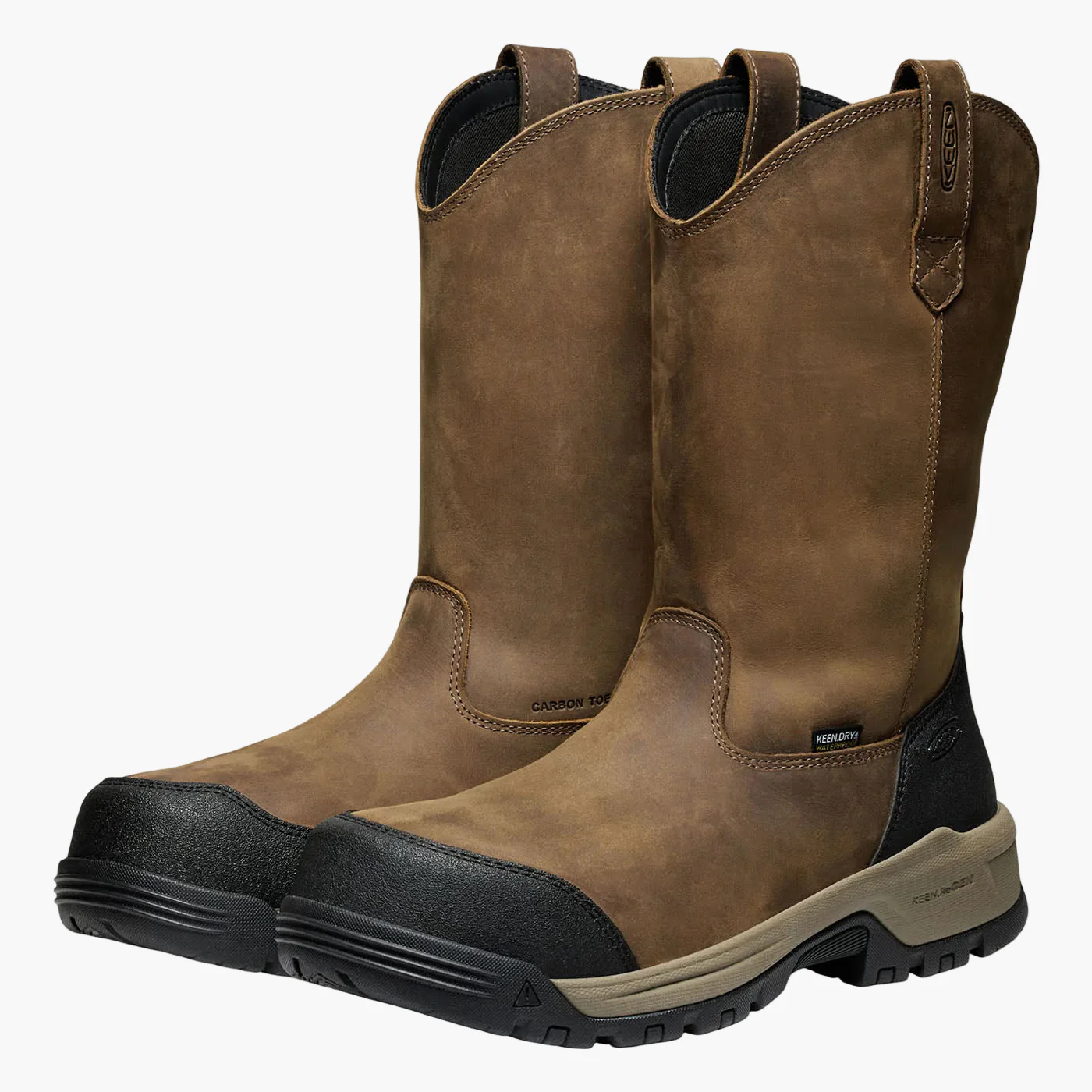 KEEN Utility® Evanston Men's 10-inch Carbon Fiber Toe Electrical Hazard Waterproof Pull-On Work Boot - Image 5