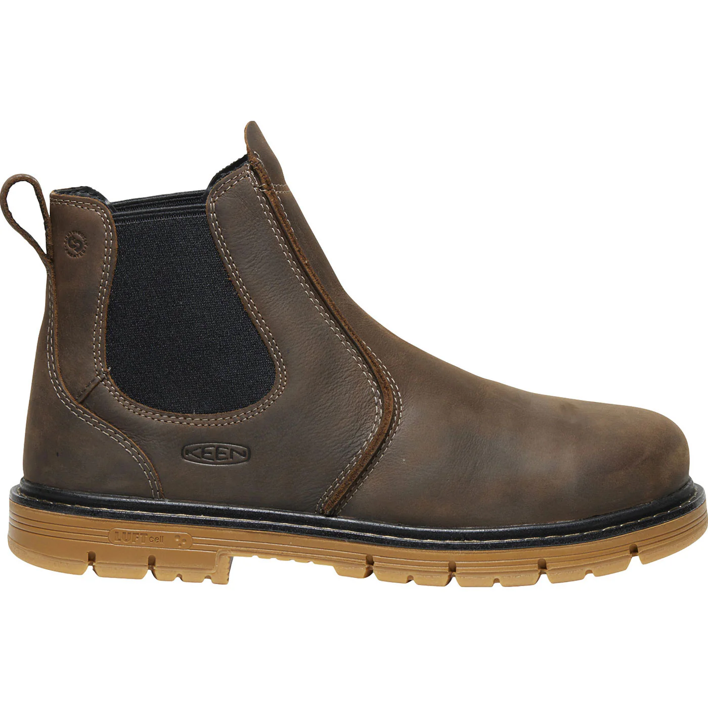 KEEN Utility San Jose 90 Men's 6 inch Aluminum Toe Electrical Hazard Waterproof Chelsea Pull-On Work Boot - Image 2
