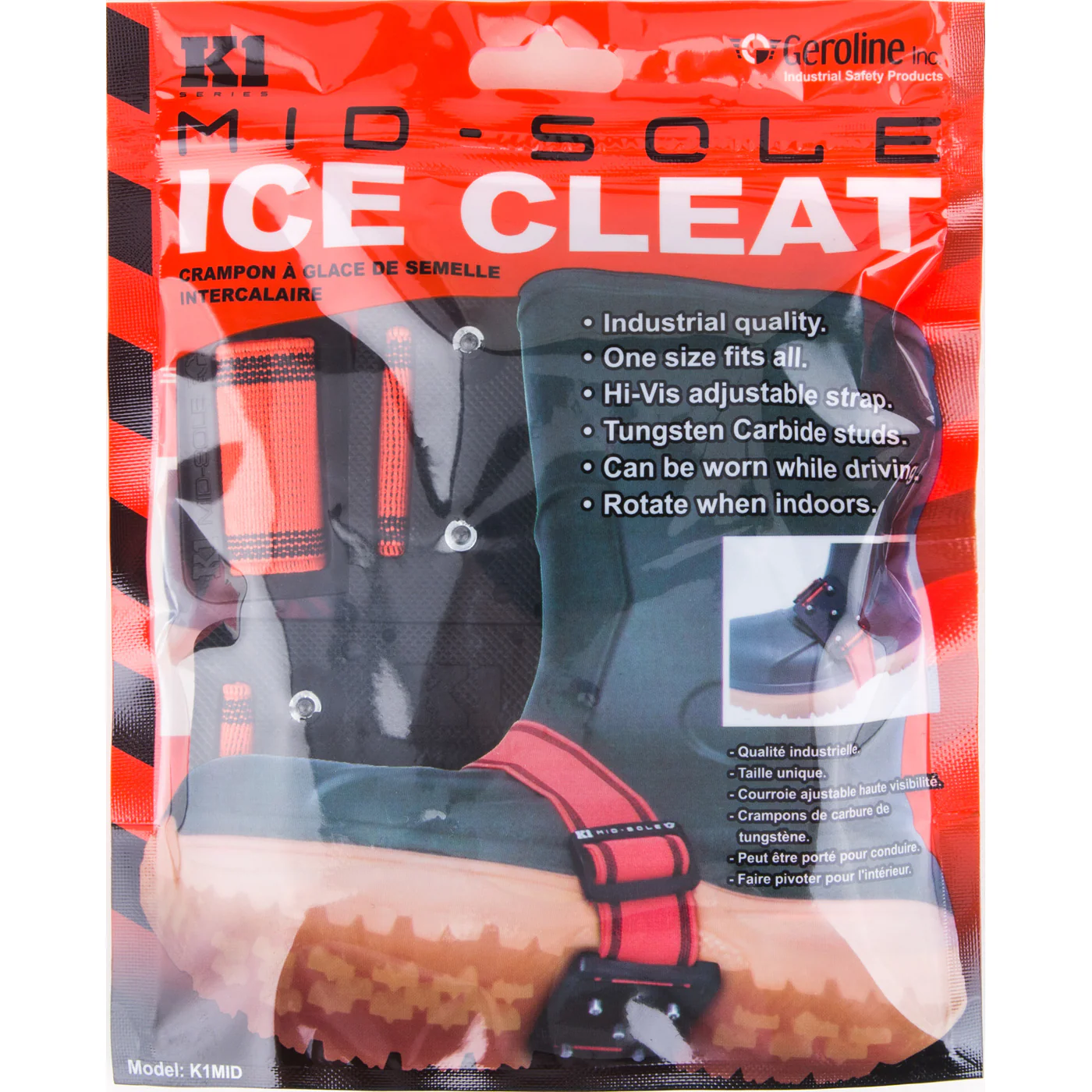 K1 Series Original Mid-Sole Unisex Adjustable Ice Cleats - Image 4