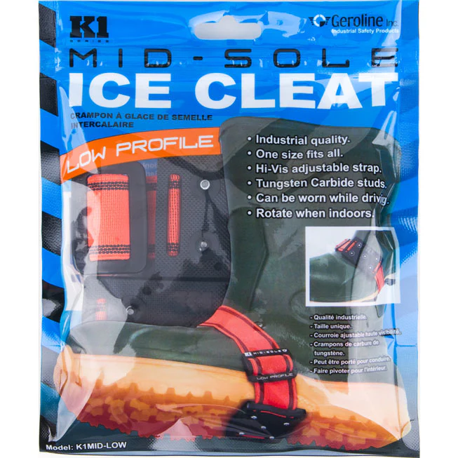 K1 Series Low Profile Mid-Sole Unisex Adjustable Ice Cleats - Image 4