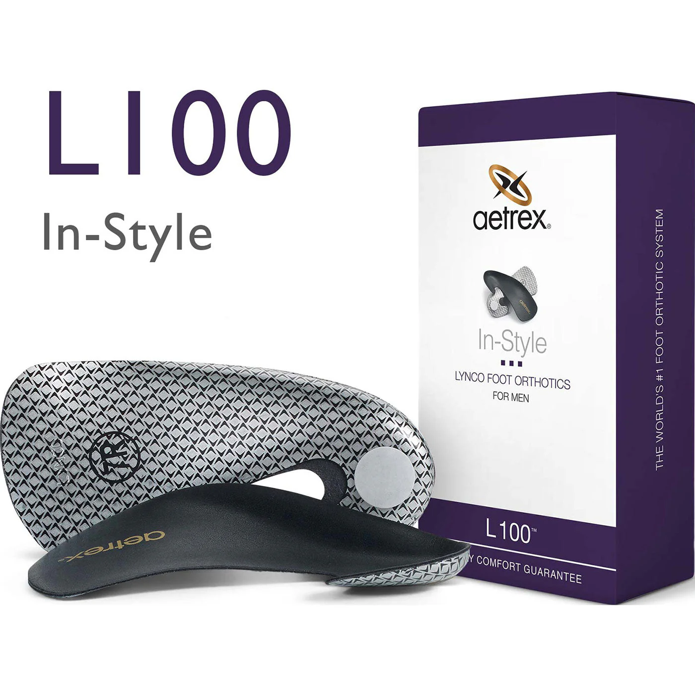 Aetrex Men's In-Style Medium/High Arch Orthotic for Dress Shoes