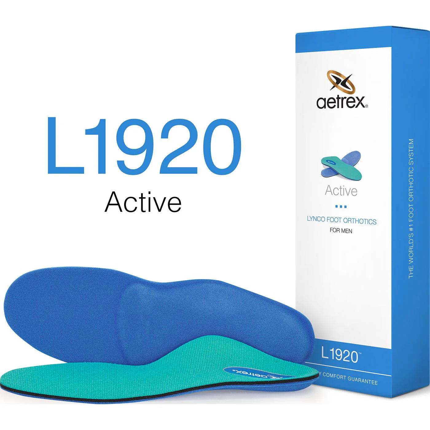 Aetrex Men's Active Low/Flat Arch Posted Orthotic for Athletic Shoes