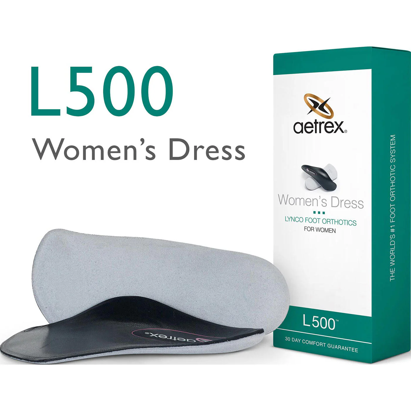 Aetrex Women's Dress 3/4 Medium/High Arch Orthotic