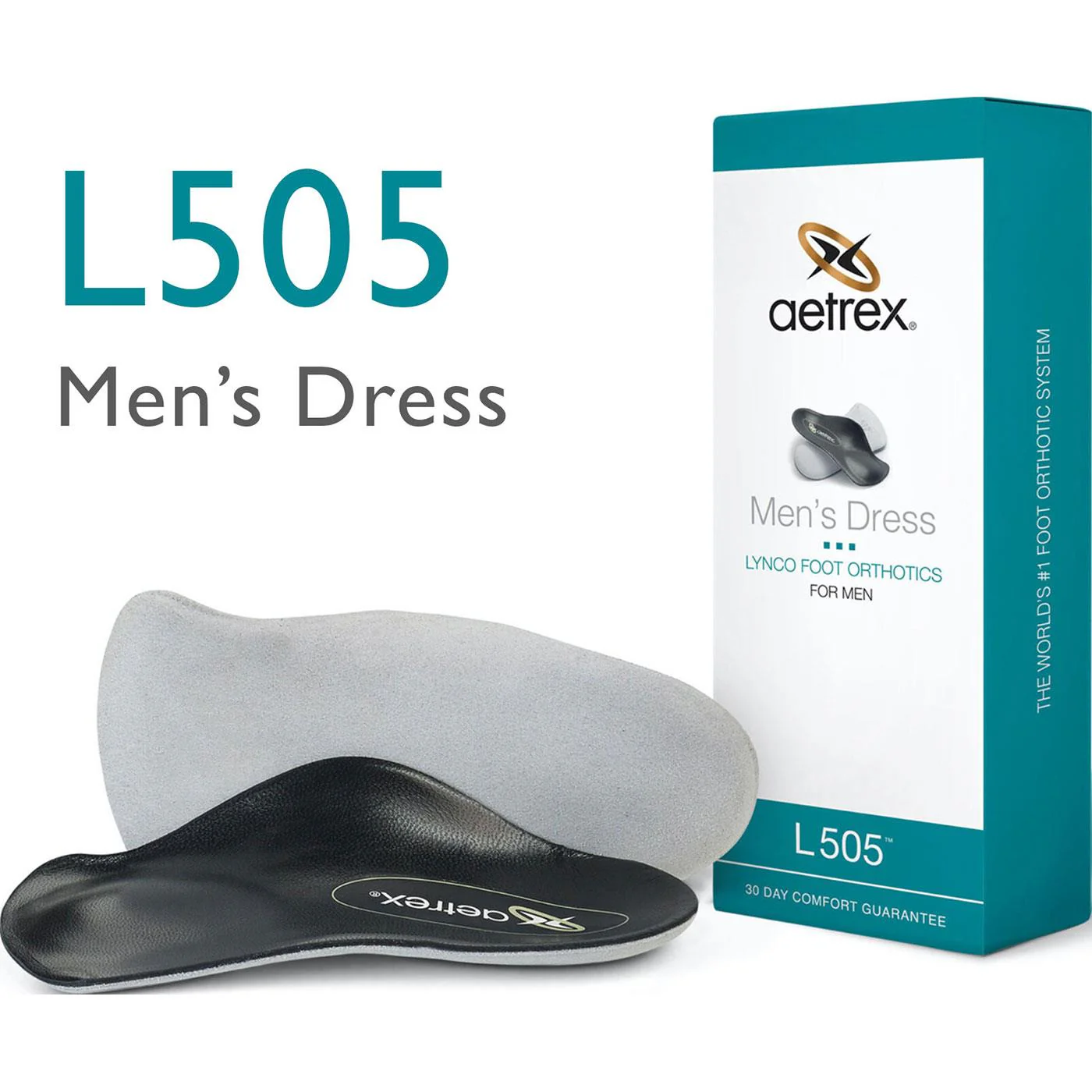 Aetrex Men's Dress 3/4 Medium/High Arch with Metatarsal Support Orthotic