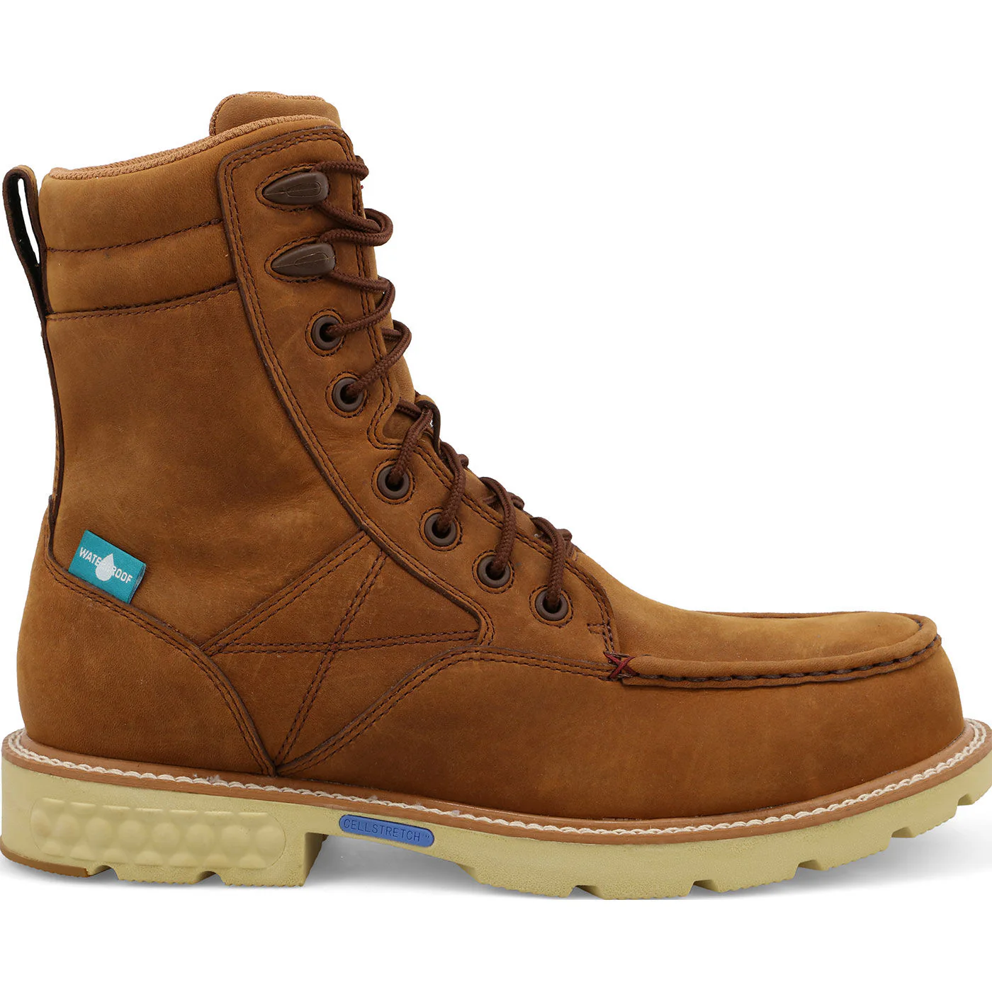 Twisted X Men's 8-Inch Moc Nano Toe Electrical Hazard Waterproof Leather Work Boot - Image 3