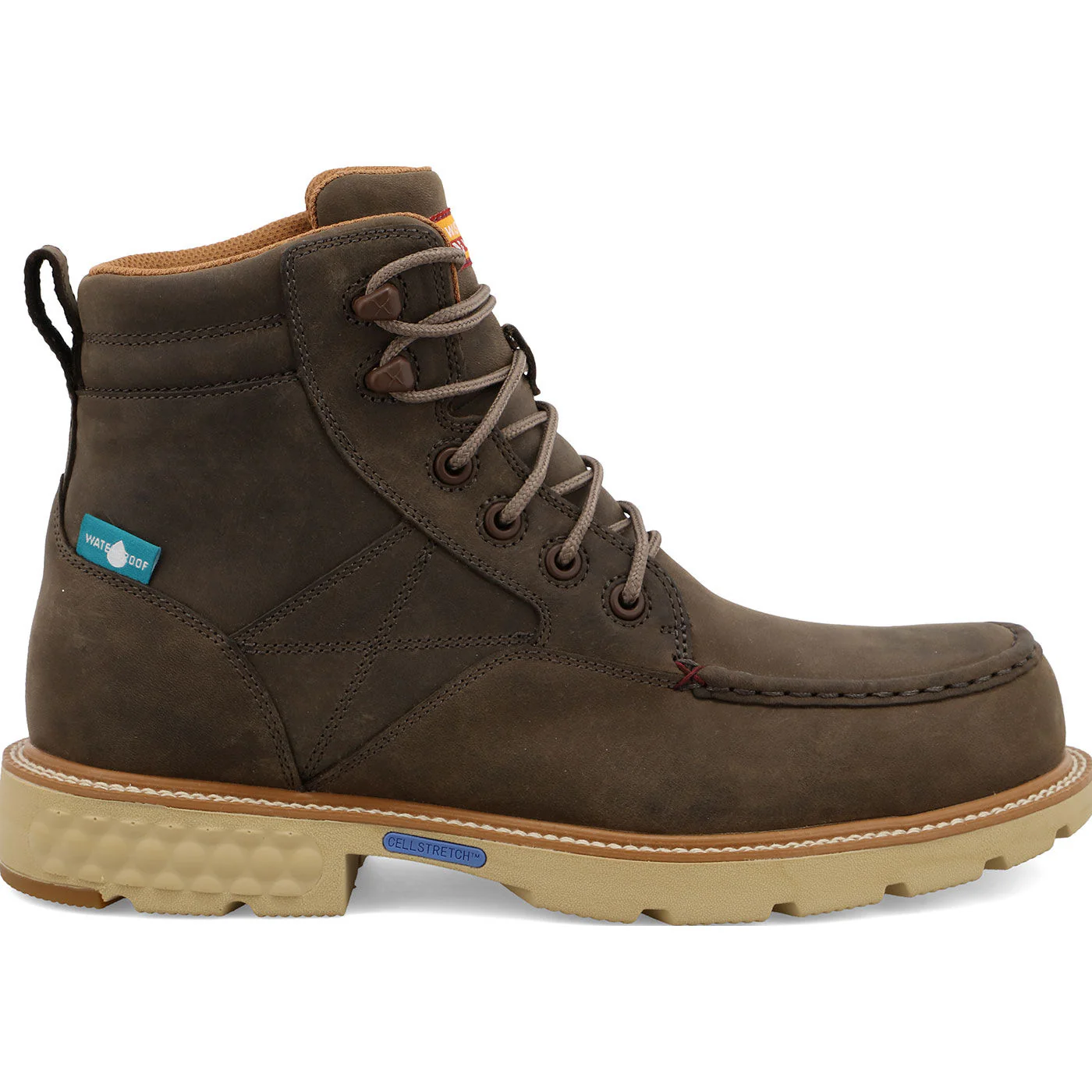Twisted X Men's 6-Inch Moc Nano Toe Electrical Hazard Waterproof Leather Work Boot - Image 3