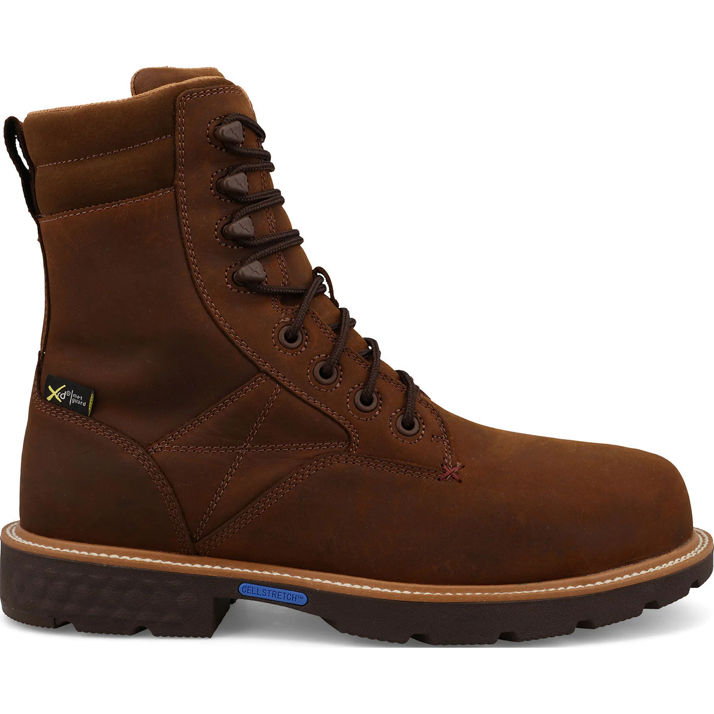 Twisted X Men's 8-Inch Internal Metatarsal Nano Toe Electrical Hazard Waterproof Leather Work Boot - Image 3