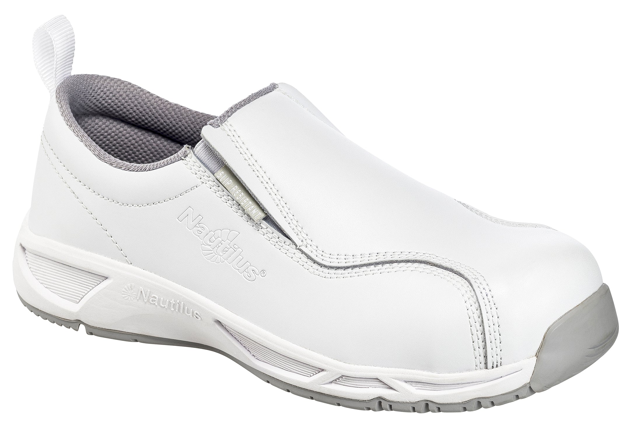 Nautilus ESD Women's Carbon Toe Static Dissipative Non-Metallic Leather Slip On Work Shoe