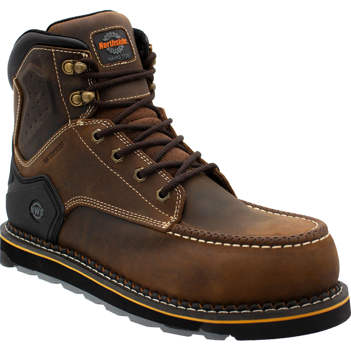 Northside Work Roanoke Men's 6-inch Nano Toe Electrical Hazard Waterproof Work Boot