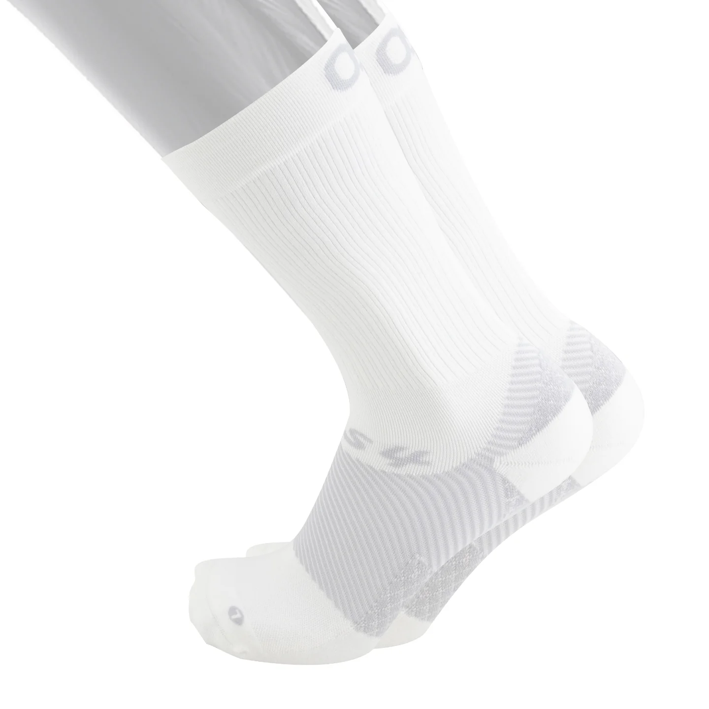 OS1st WP4 Unisex Wellness Performance White Crew Socks - Image 2