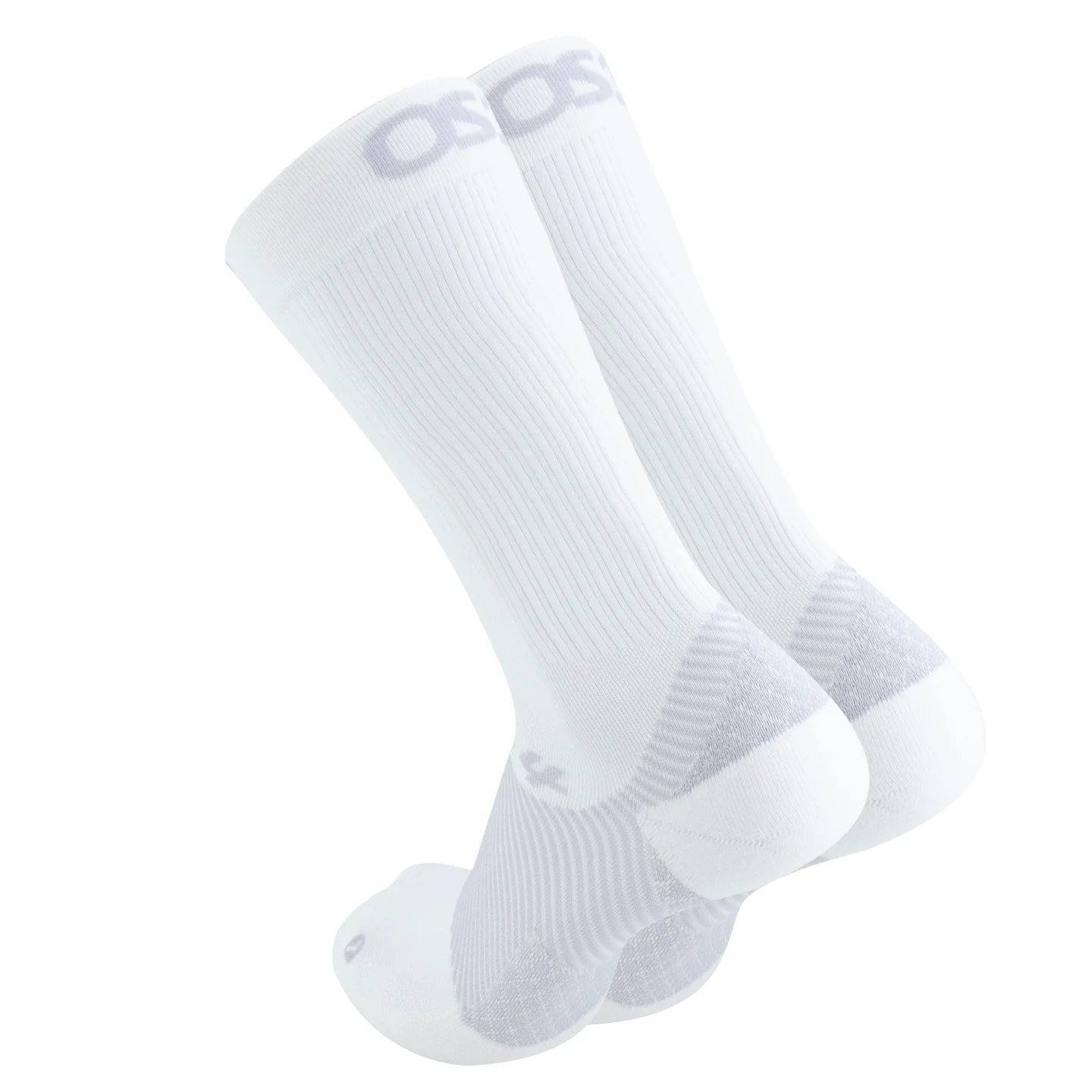 OS1st WP4 Unisex Wellness Performance White Crew Socks - Image 3