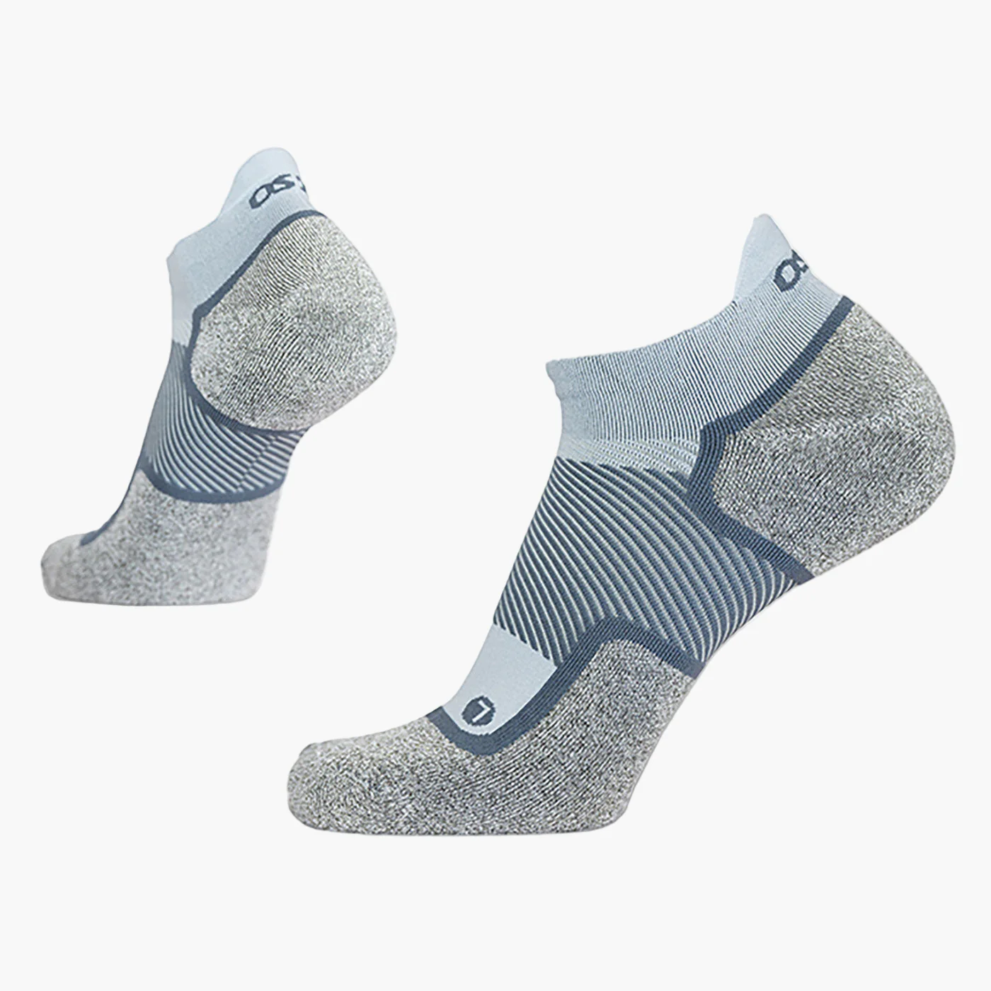 OS1st WP4 Wellness Unisex No Show Grey Socks - Image 2