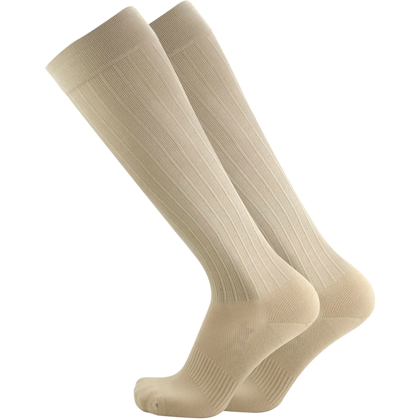 OS1st Wellness Compression Unisex Over the Calf Tan Socks - Image 2