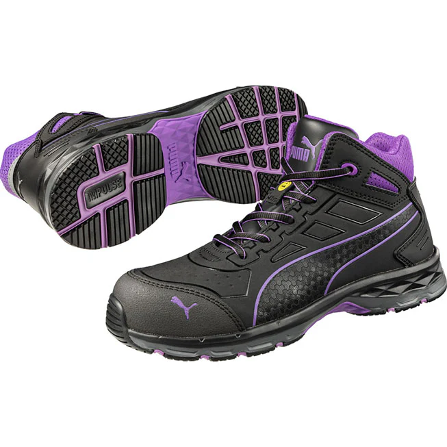 Puma Safety Motion Protect Stepper 2.0 Mid Women's Fiberglass Toe Electrical Hazard Athletic Hi-Top Work Shoe - Image 4