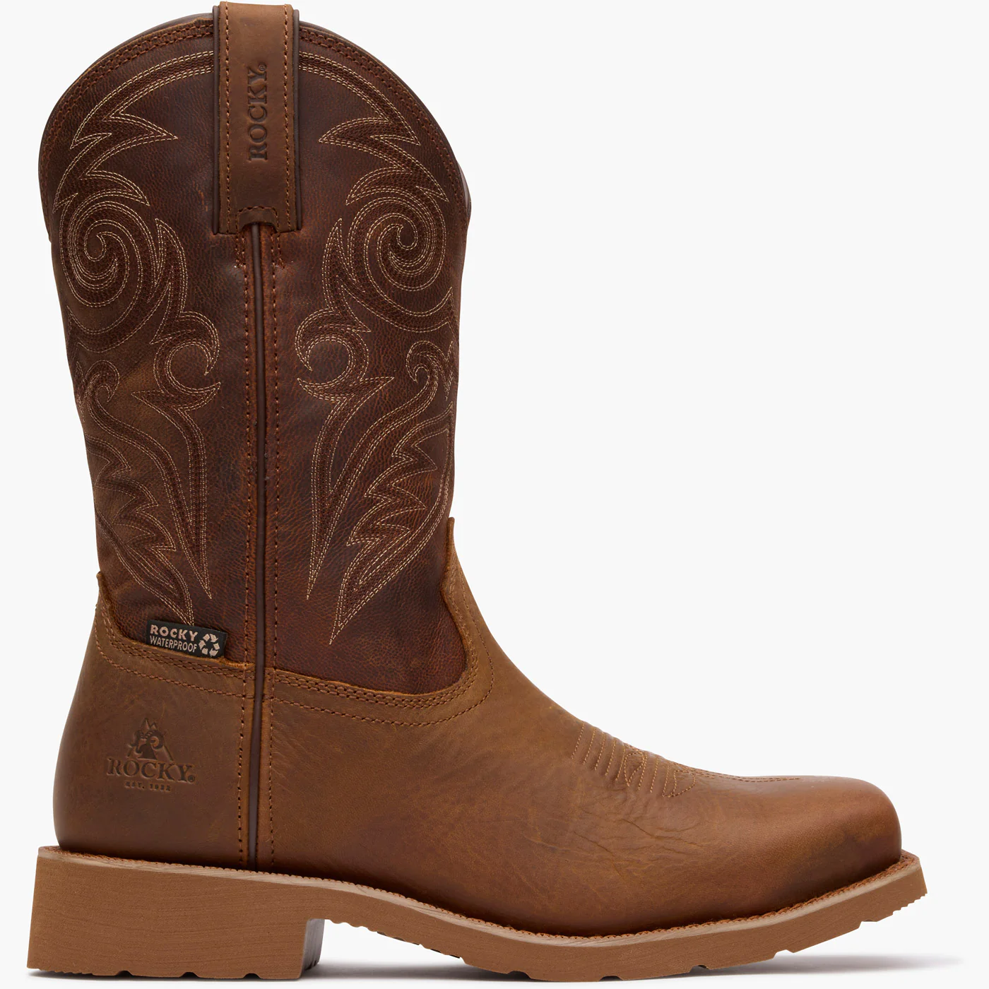 Rocky MonoCrepe 12” Steel Toe Western Boot