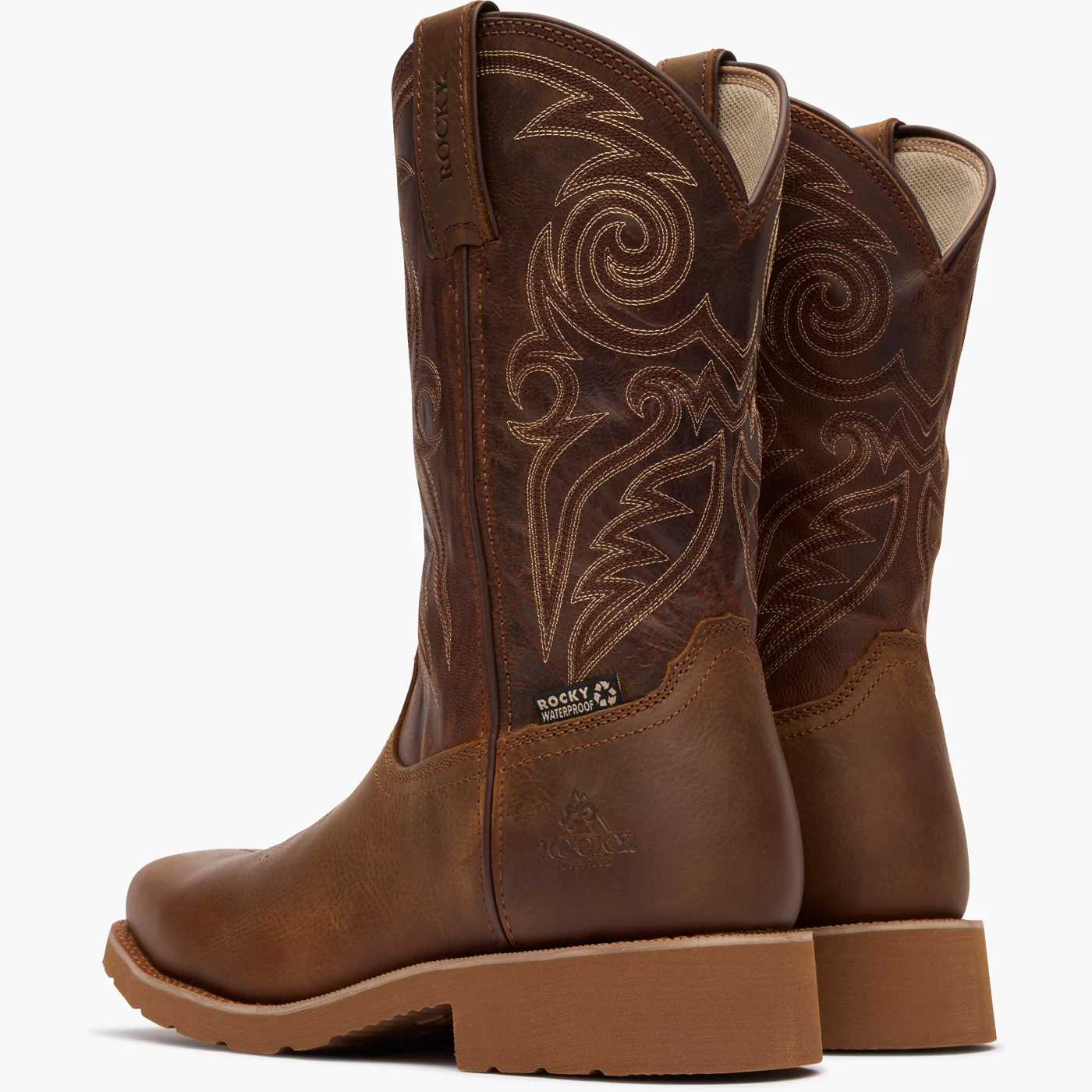 Rocky MonoCrepe 12” Steel Toe Western Boot - Image 4