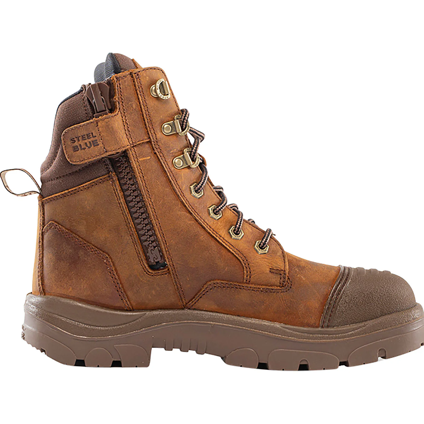 Steel Blue Southern Cross Scuff Zip Men's 6 inch Steel Toe Electrical Hazard Waterproof Work Boot - Image 2