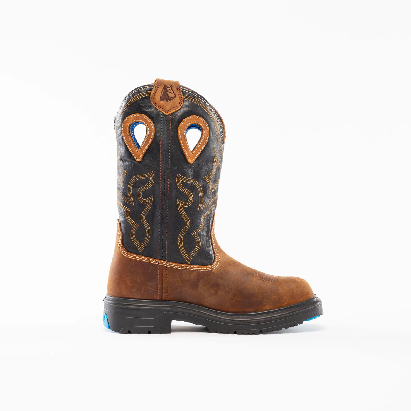 Steel Blue - Blue Heeler Men's Steel Toe Electrical Hazard Waterproof Western Work Boot