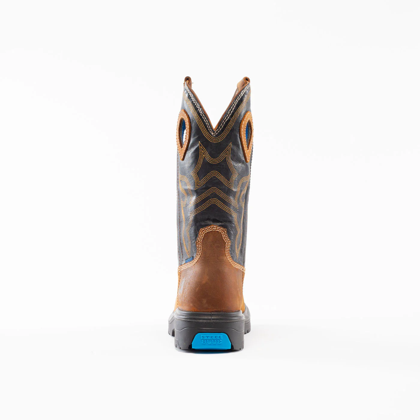 Steel Blue - Blue Heeler Men's Steel Toe Electrical Hazard Waterproof Western Work Boot - Image 5