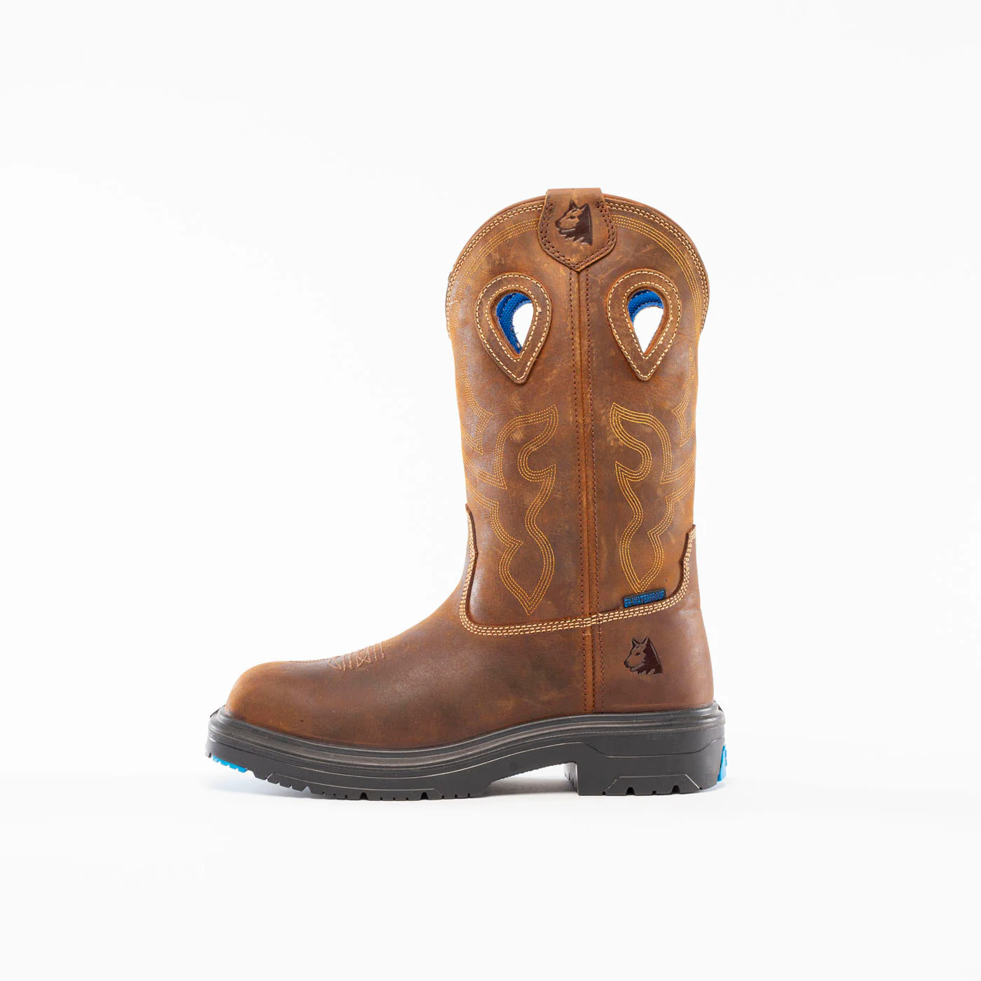 Steel Blue - Blue Heeler Men's Steel Toe Electrical Hazard Waterproof Pull-On Work Boot - Image 3