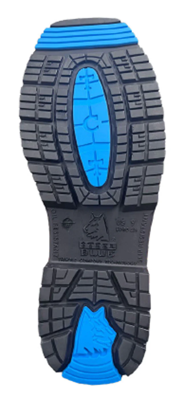 Steel Blue - Blue Heeler Men's Steel Toe Electrical Hazard Waterproof Pull-On Work Boot - Image 4
