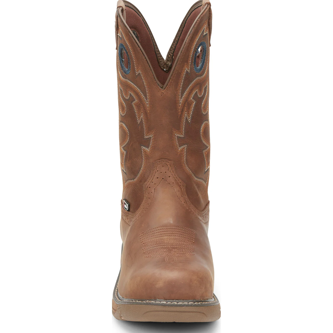Justin Work Stampede Rush Men's Nano Composite Electrical Hazard Waterproof Pull-on Western Work Boot - Image 4