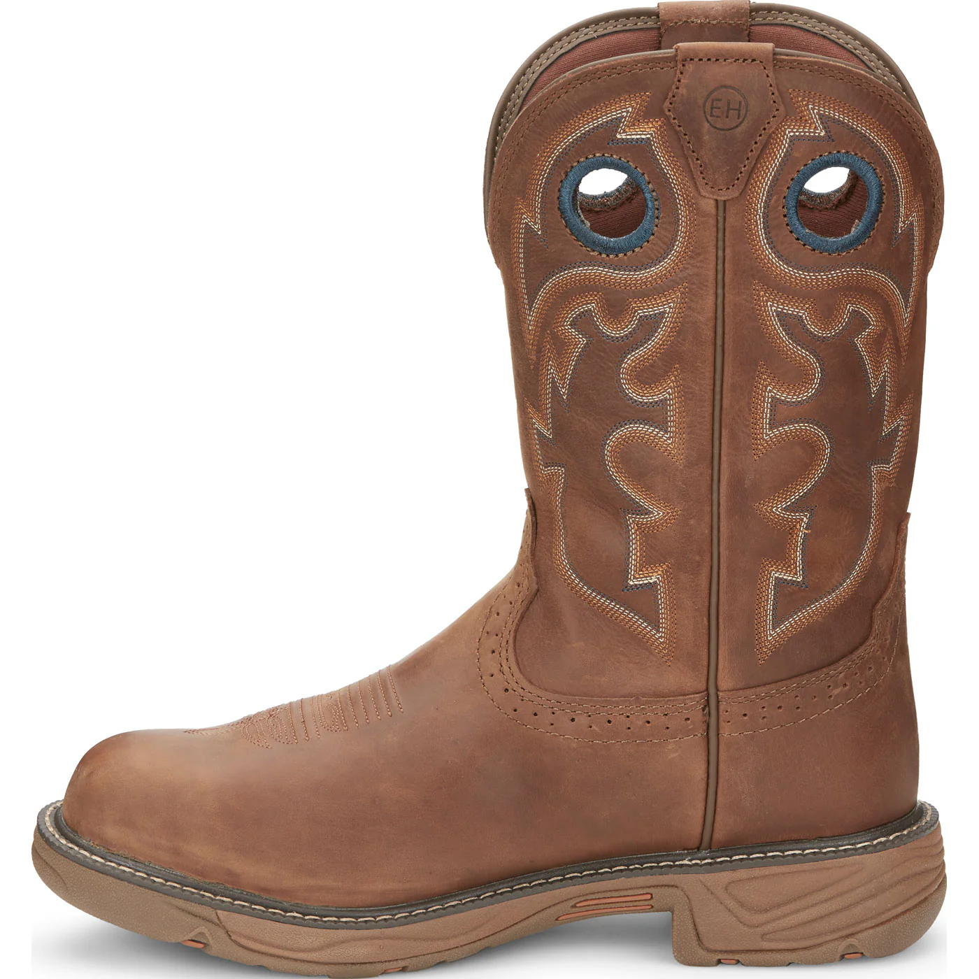 Justin Work Stampede Rush Men's Nano Composite Electrical Hazard Waterproof Pull-on Western Work Boot - Image 6