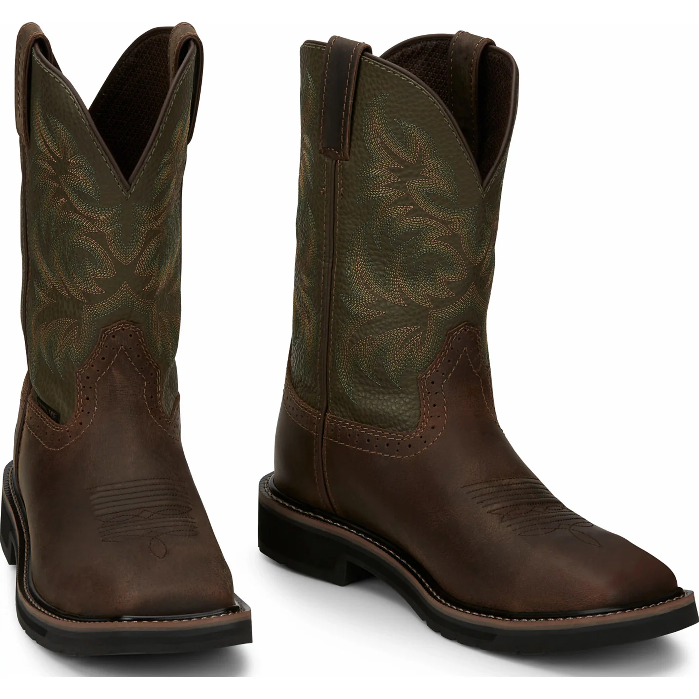 Justin Work Men's Steel Toe Electrical Hazard Pull-On Western Work Boot - Image 4