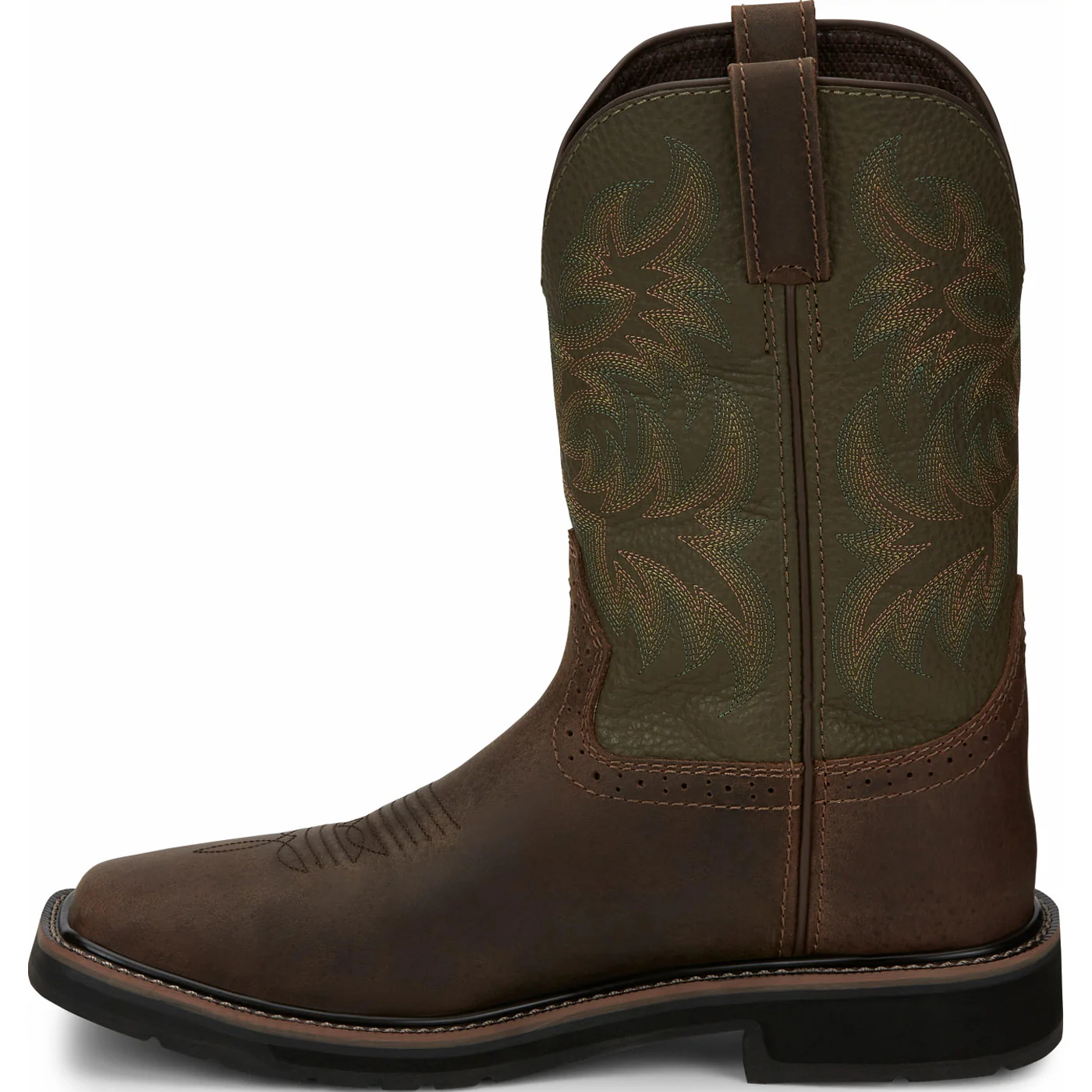 Justin Work Men's Steel Toe Electrical Hazard Pull-On Western Work Boot - Image 5