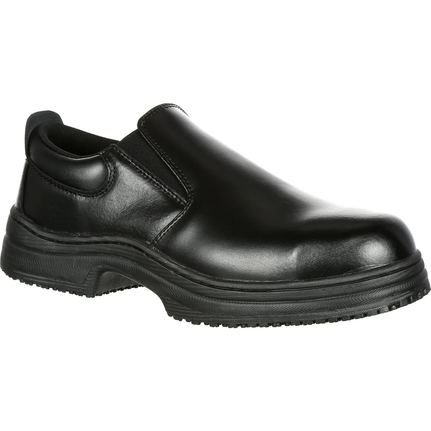 SlipGrips Steel Toe Slip-Resistant Slip-On Work Shoe