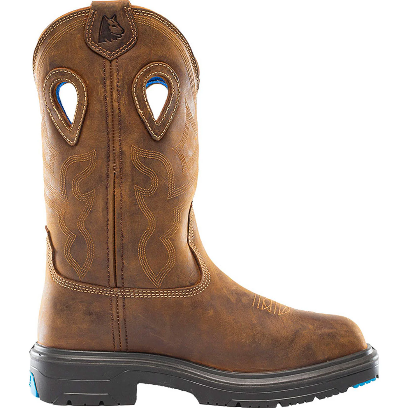 Steel Blue - Blue Heeler Men's 10-inch Internal Met Steel Toe Waterproof Western Work Boot - Image 3