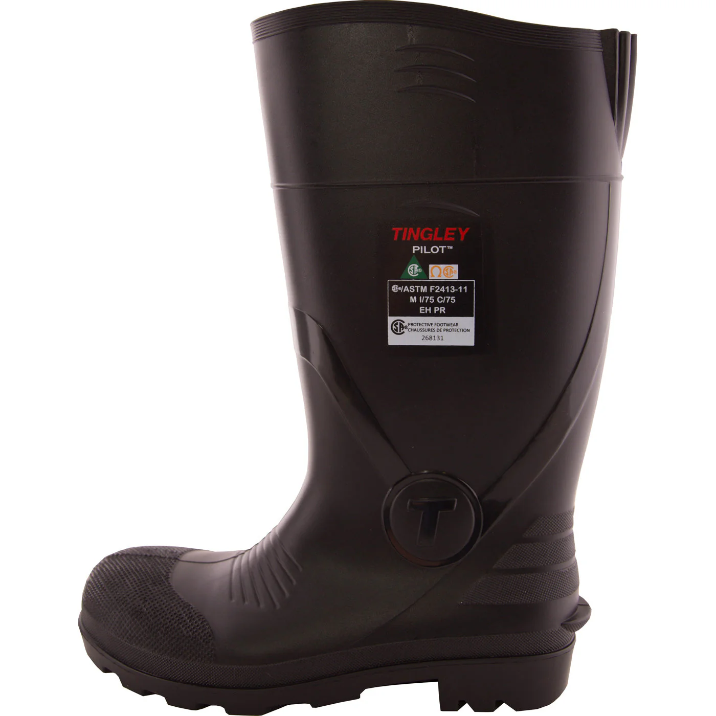 Tingley Pilot Unisex 15 inch PVC Steel Toe CSA-Approved Puncture Resistant Black Knee Boot - Image 5
