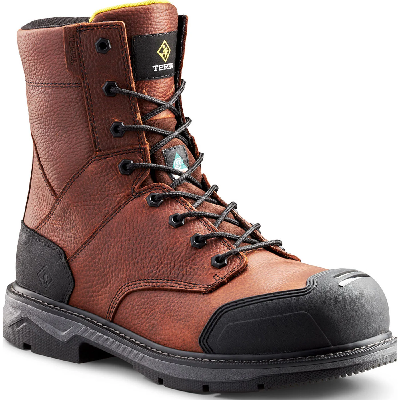 Terra Patton Men's 8-Inch CSA Aluminum Toe Puncture-Resisting Work Boot